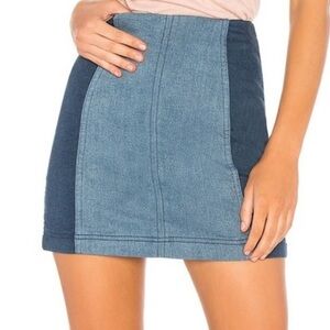 Free People Blue Pencil Mini Skirt Casual